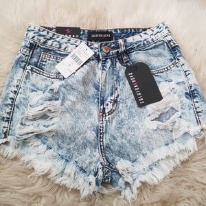 Fashionnova High Waisted Distressed Shorts